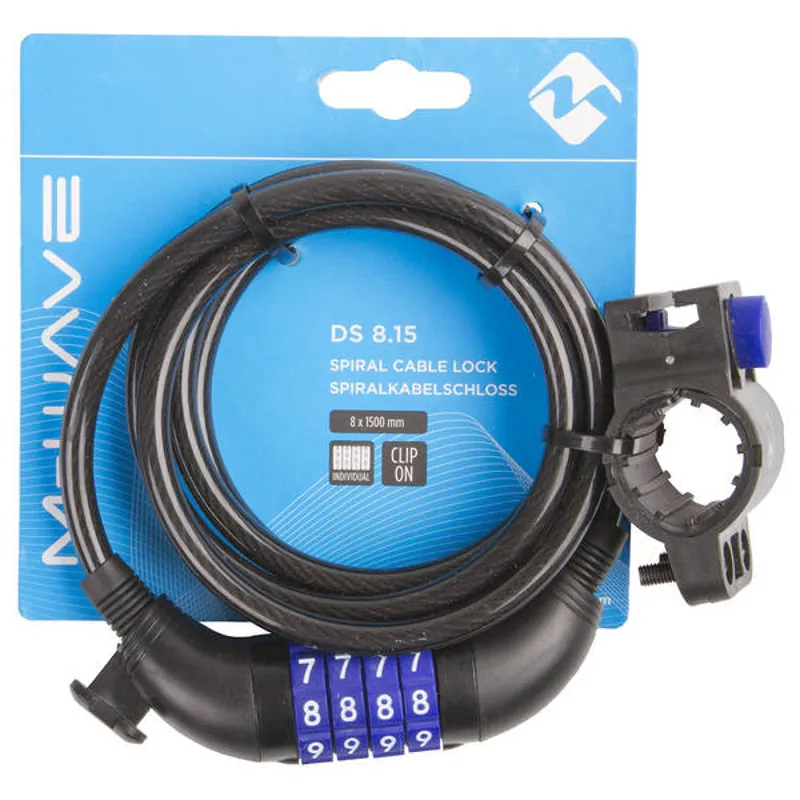 M-Wave DS 8.15 Spiral Combination Cable Lock-1